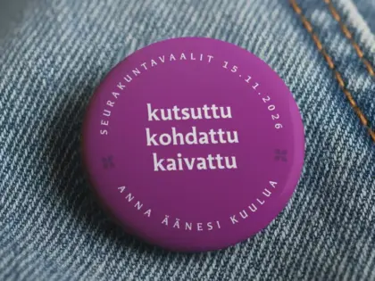 Seurakuntavaalien mainosnappi