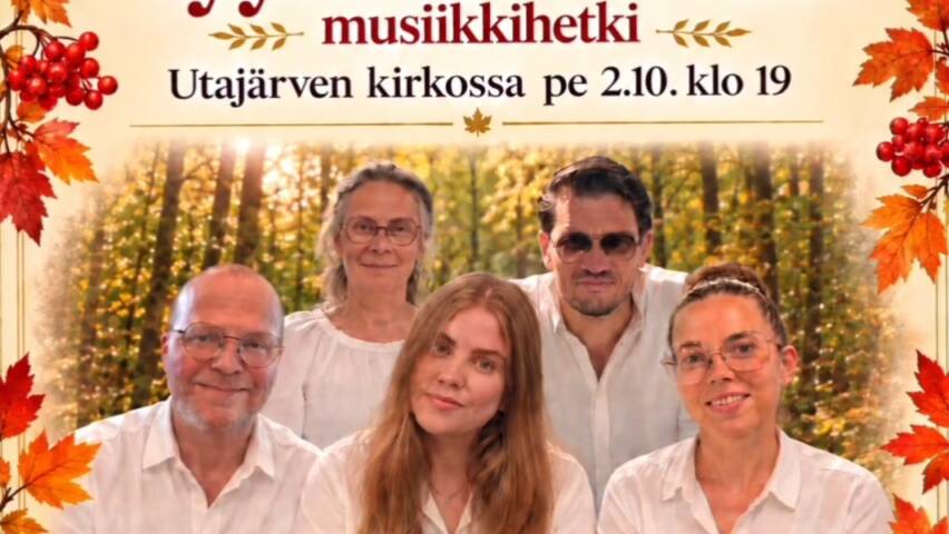 Syysillan säveliä Utajärven kirkossa 2.10.2026