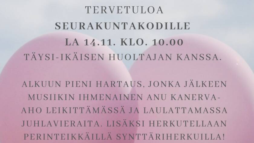 Kolmivuotissynttärit.